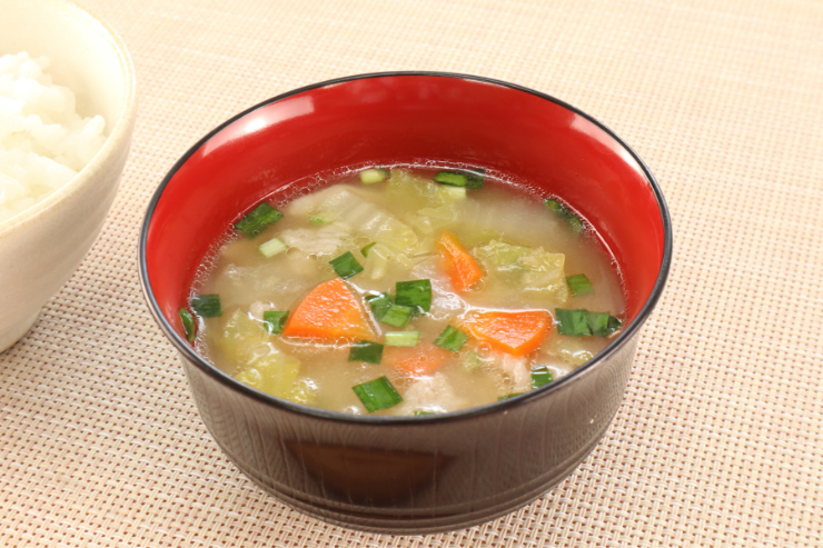 減塩食 レンチン豚汁