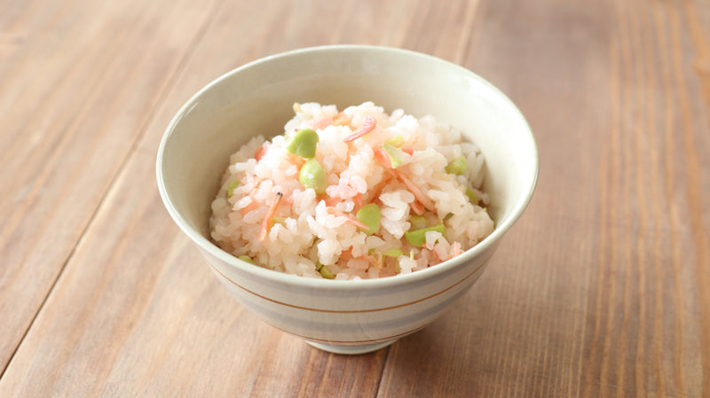 介護食　桜えびと枝豆の炊き込み